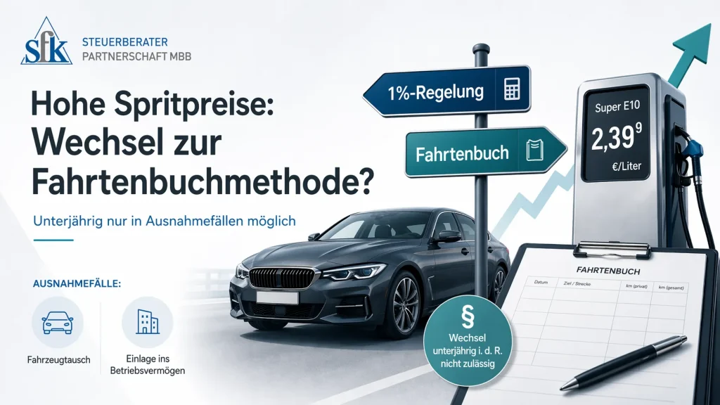 Unterjährig zur Fahrtenbuchmethode wechseln: Erlaubt? (BFH 2026)