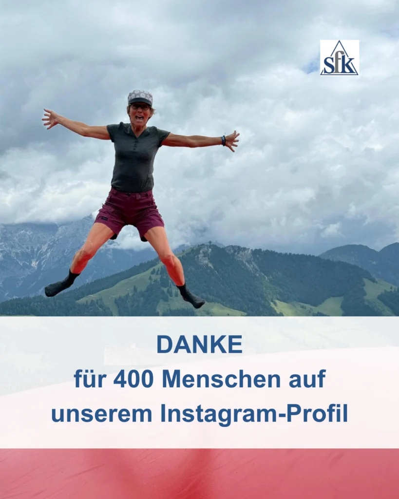Wir sagen DANKE für 400 Follower auf Instagram!